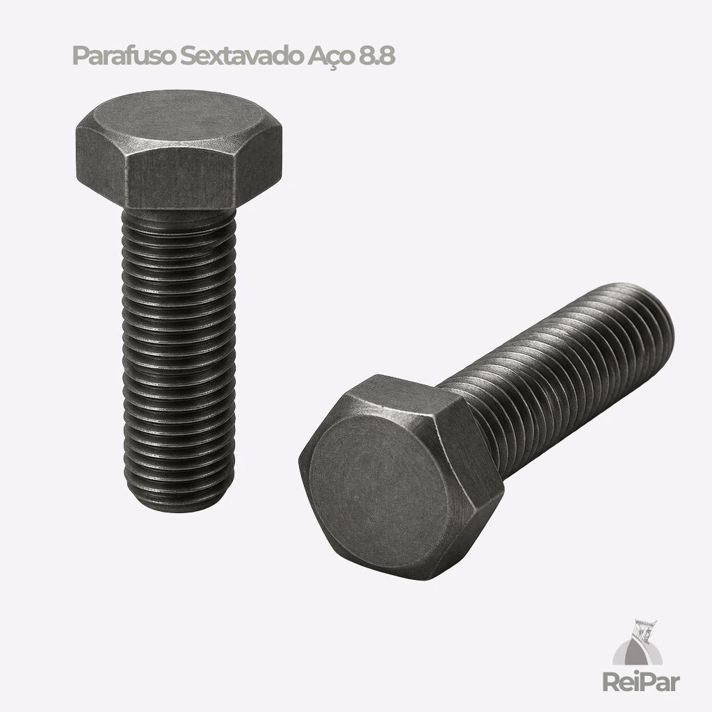 Parafuso sextavado a&ccedil;o 8.8