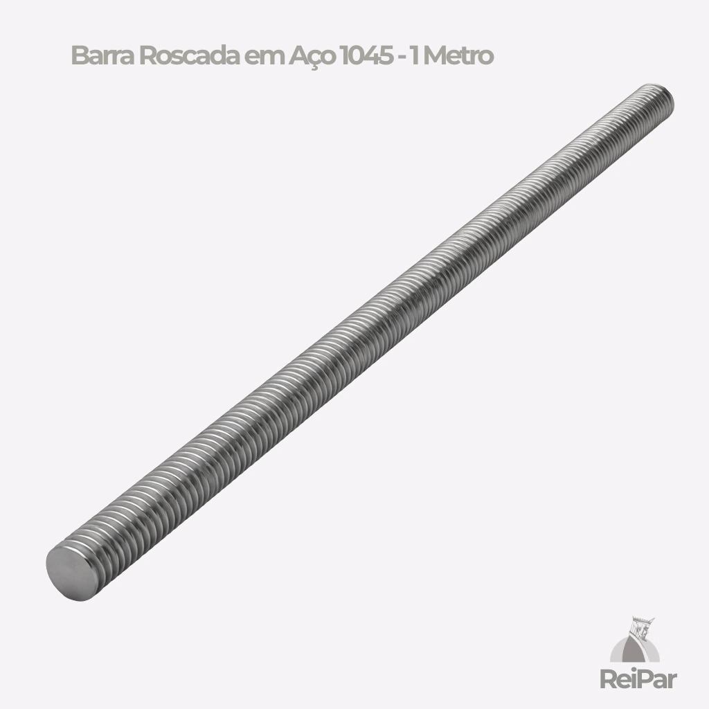 Barra roscada em a&ccedil;o 1045 - 1 metro