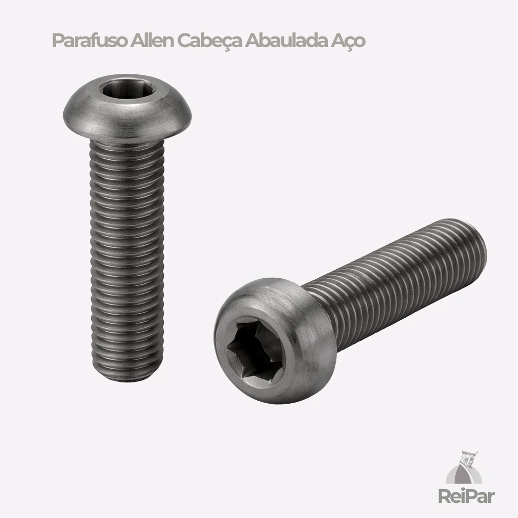 Parafuso allen cabe&ccedil;a abaulada a&ccedil;o