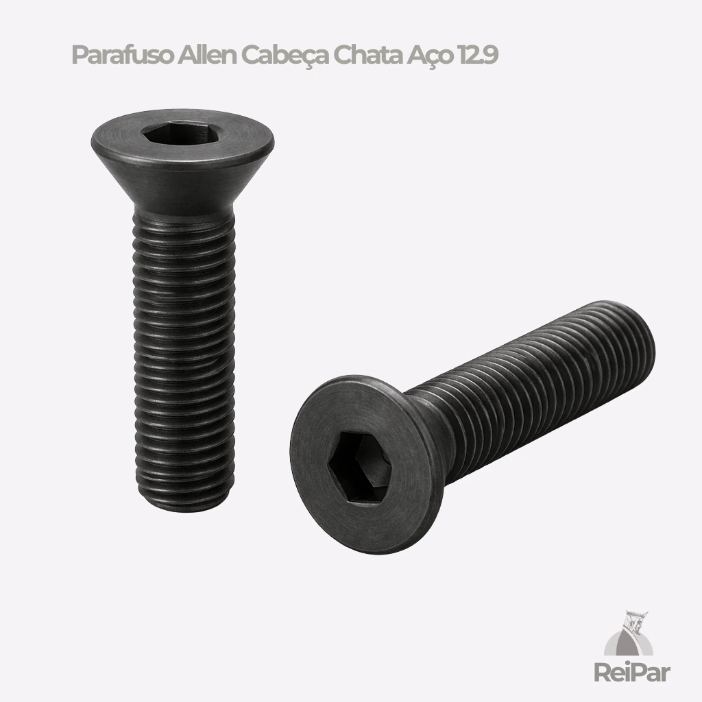 Parafuso allen cabe&ccedil;a chata a&ccedil;o 12.9