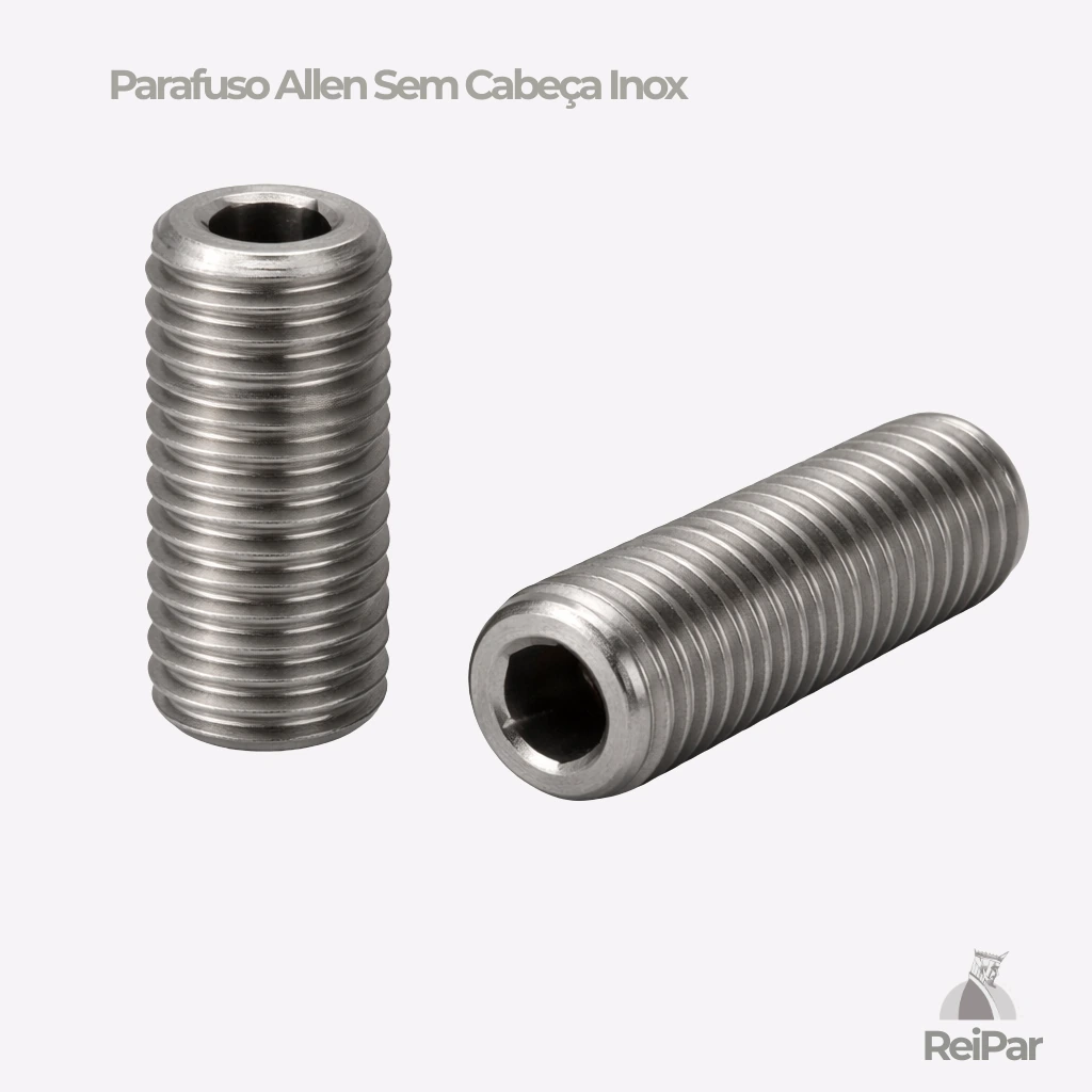 Parafuso allen sem cabe&ccedil;a inox